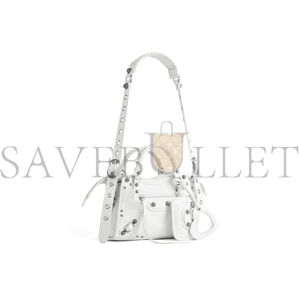 BALENCIAGA WOMEN'S NEO CAGOLE XS HANDBAG IN WHITE 700940210B09104 (26*17.8*11.4cm) BALENCIAGA WOMEN'S NEO CAGOLE XS HANDBAG IN WHITE 700940210B09104 (26*17.8*11.4cm)